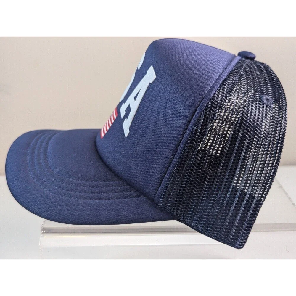 NEW Local Crowns Trucker Cap Snapback USA America Hat Navy